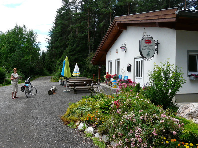 maar helaas, Gailstüberl “Radlertreff”, was nog niet open.